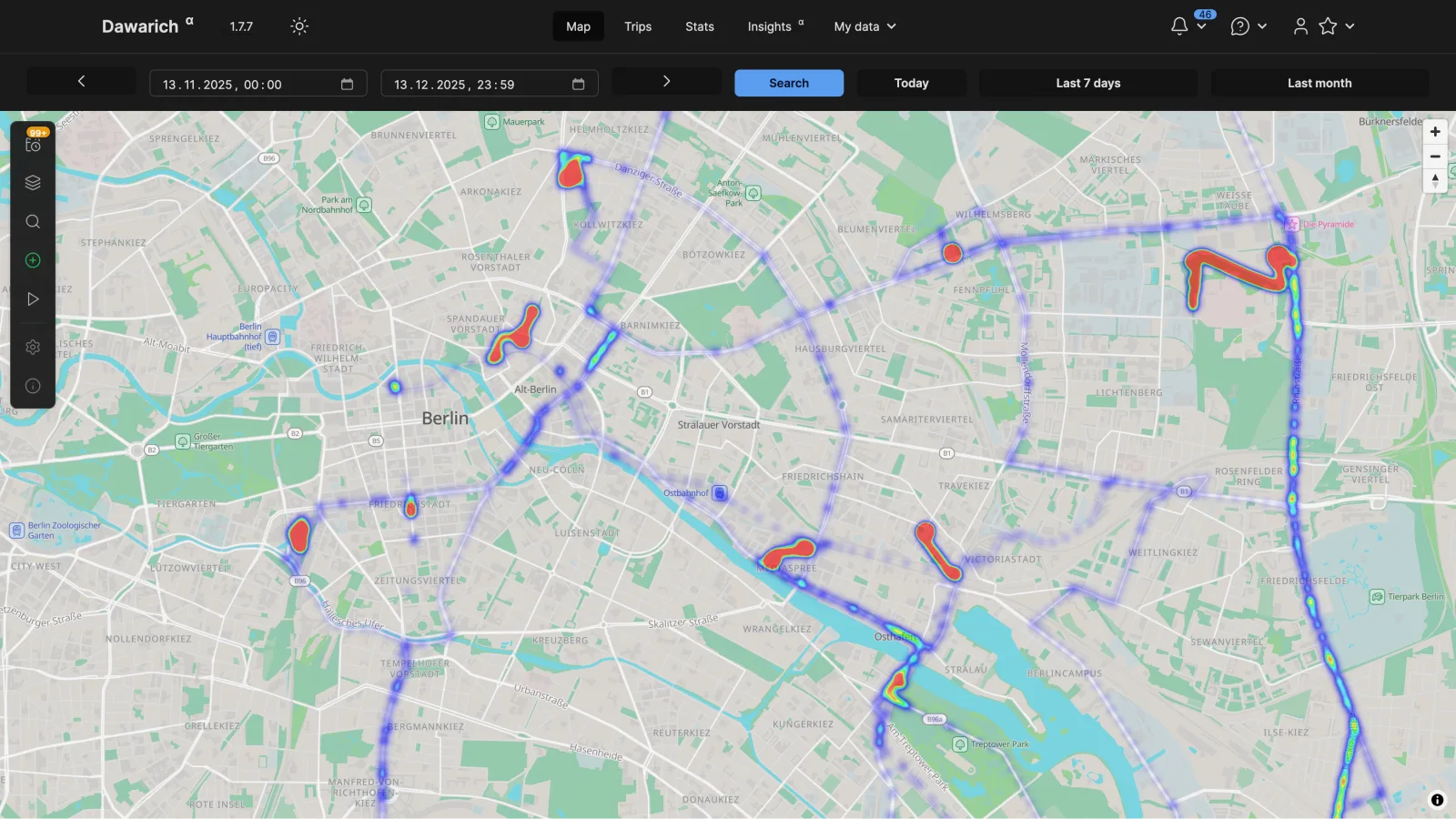 Heatmap visualization